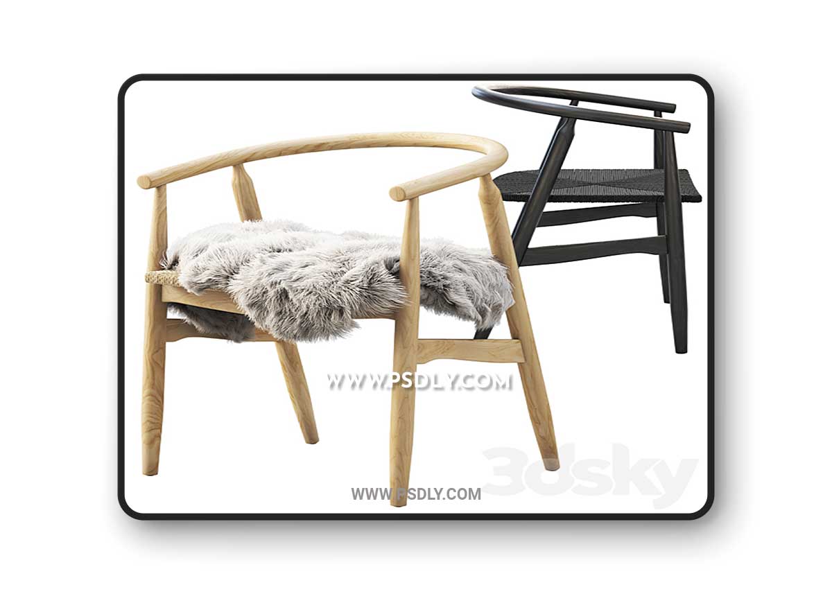 Joybird Rayne Dining Chair 2 options 3D Model