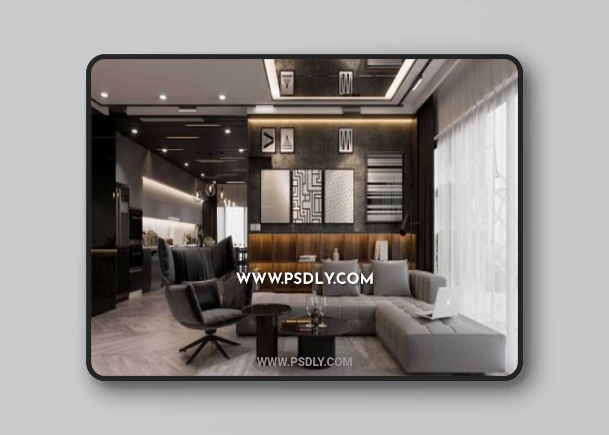 Kitchen – Livingroom By Tran Trung Hieu 3D Model