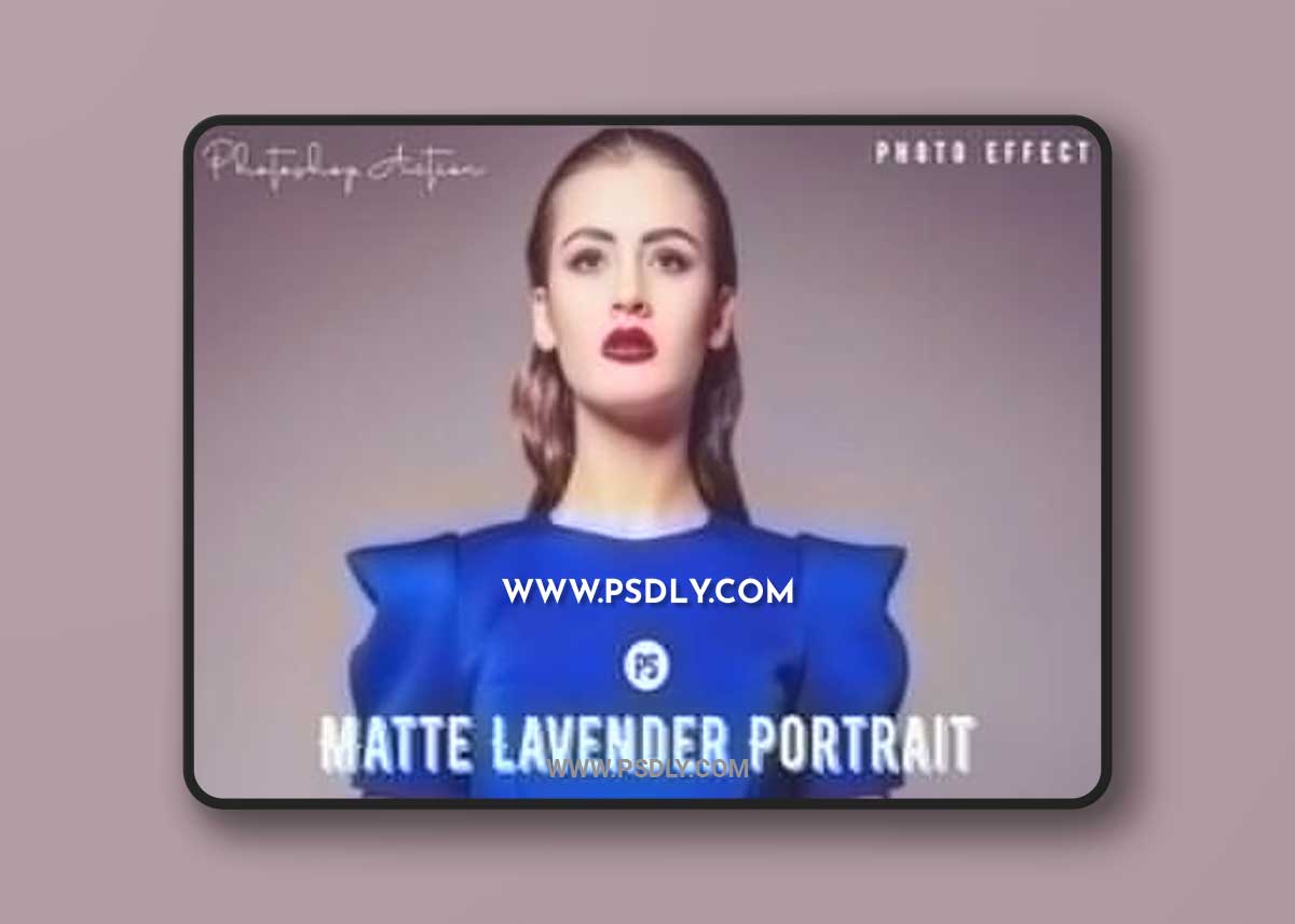 Matte Lavender Portrait Photoshop Action HS4RENR