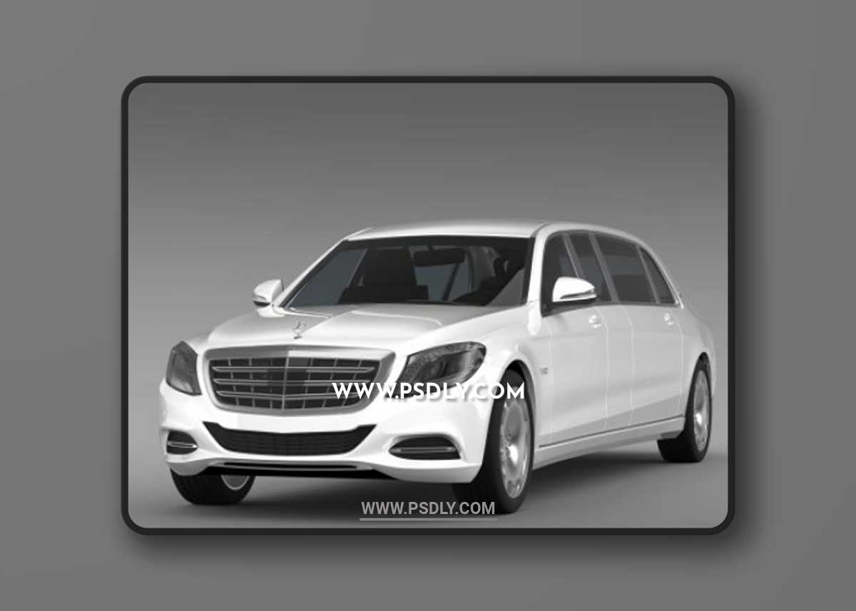 Mercedes Maybach Pullman S 600 2016 3D Model