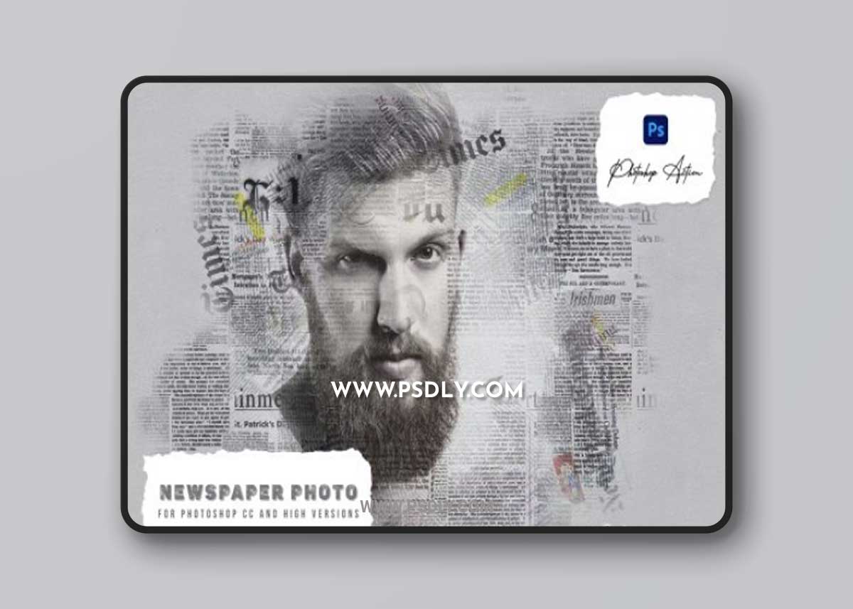 Newspaper Effect Photoshop Action
