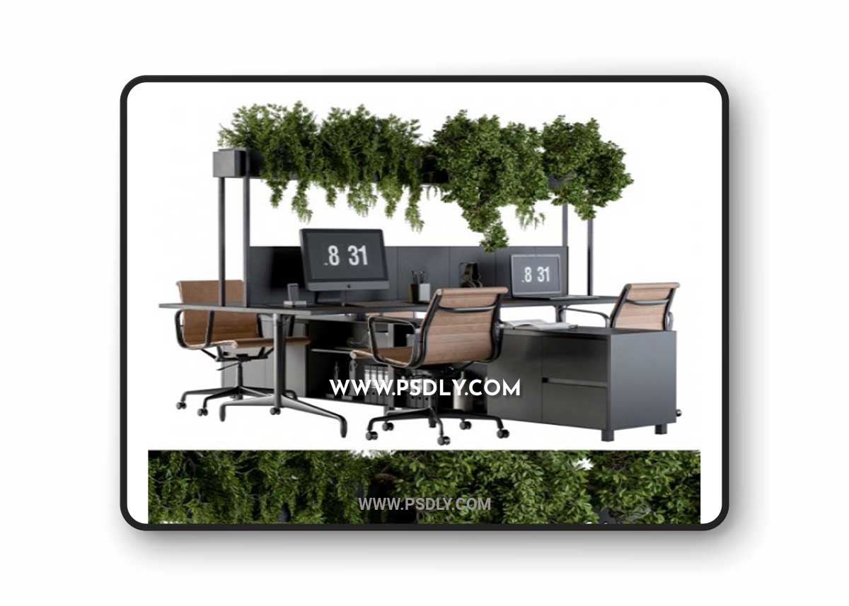 Office Furniture – employee Set 16 3D Model