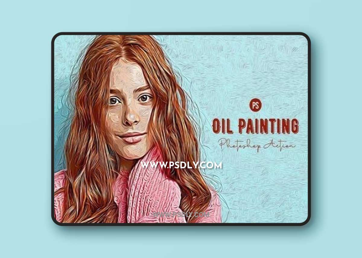 Oil Painting Photoshop Action PGKC4JG