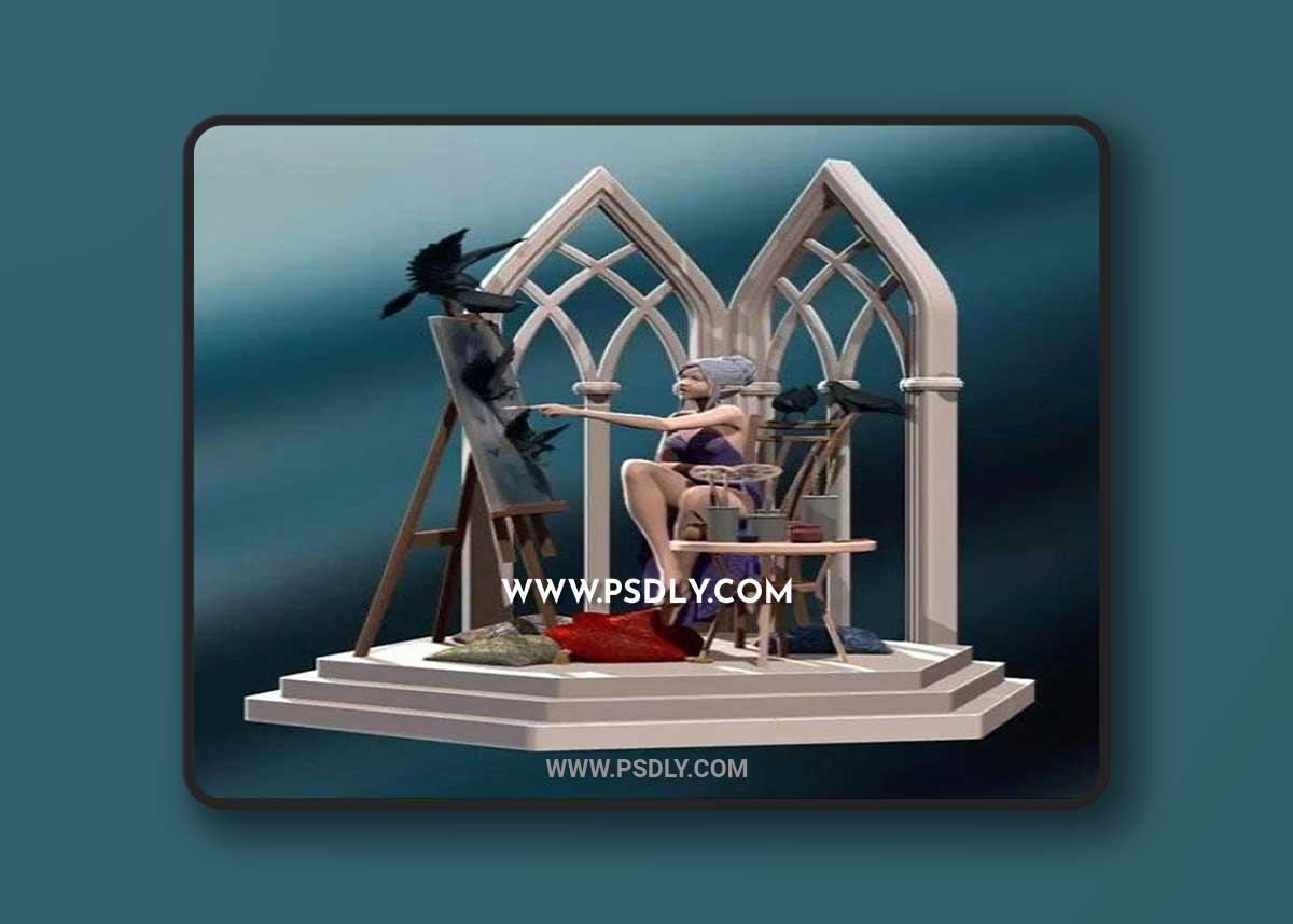 Painters Delight 3D Print 3D Model