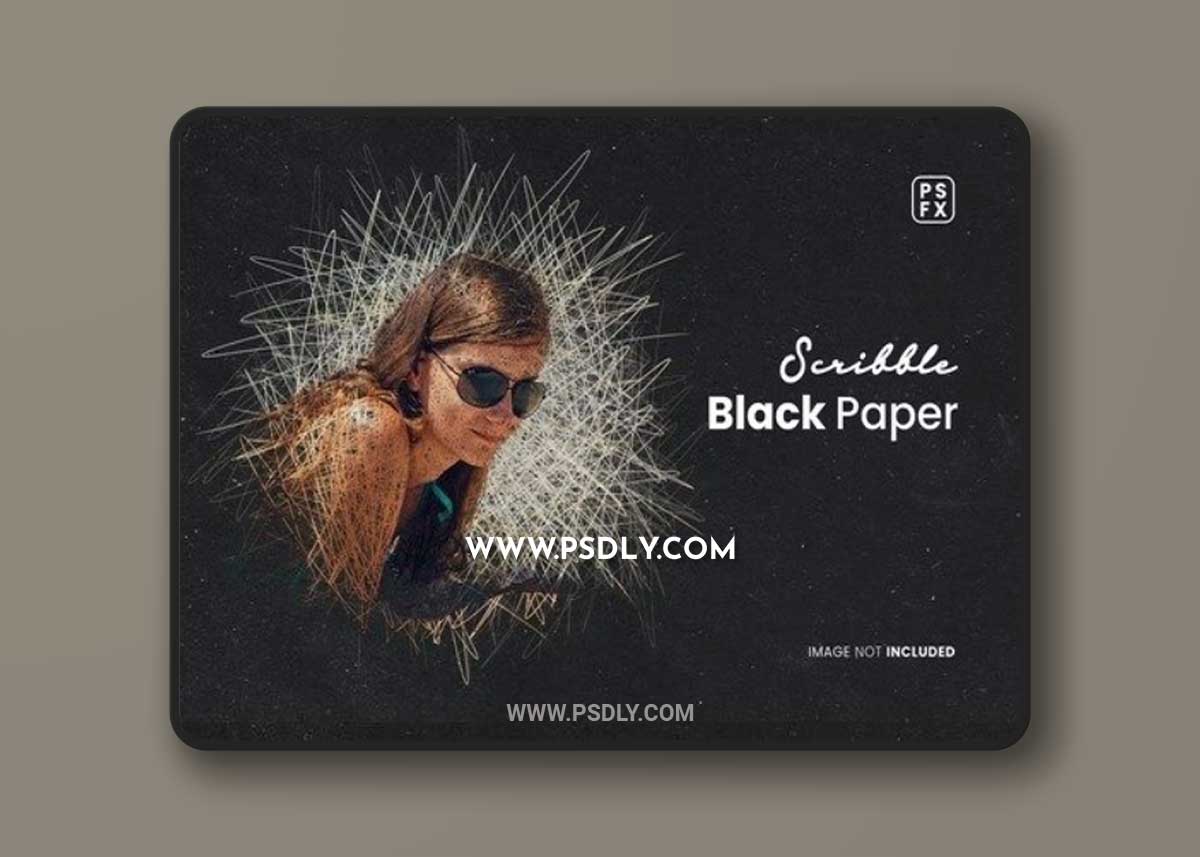 Scribble Black Paper Photo Effect