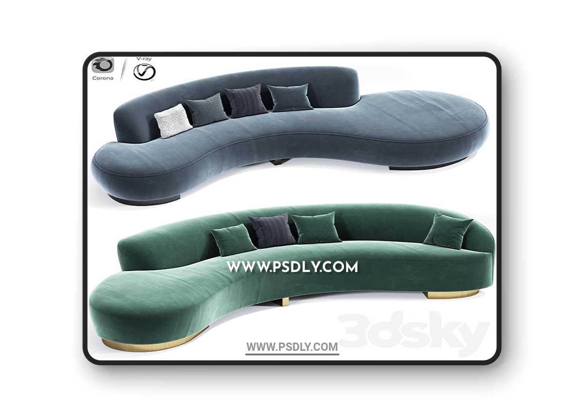 Serpentine Sofa And Freeform Curve Vladimir Sofa Set