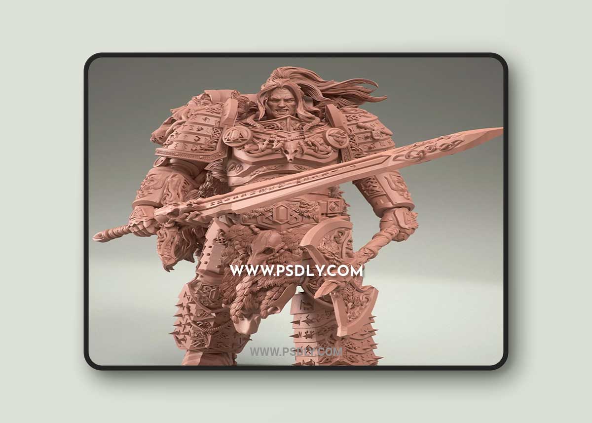 Viking Command Pose 3D Print