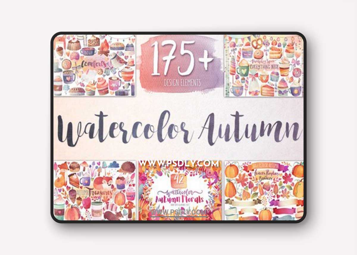 Watercolor Autumn & Winter Bundle