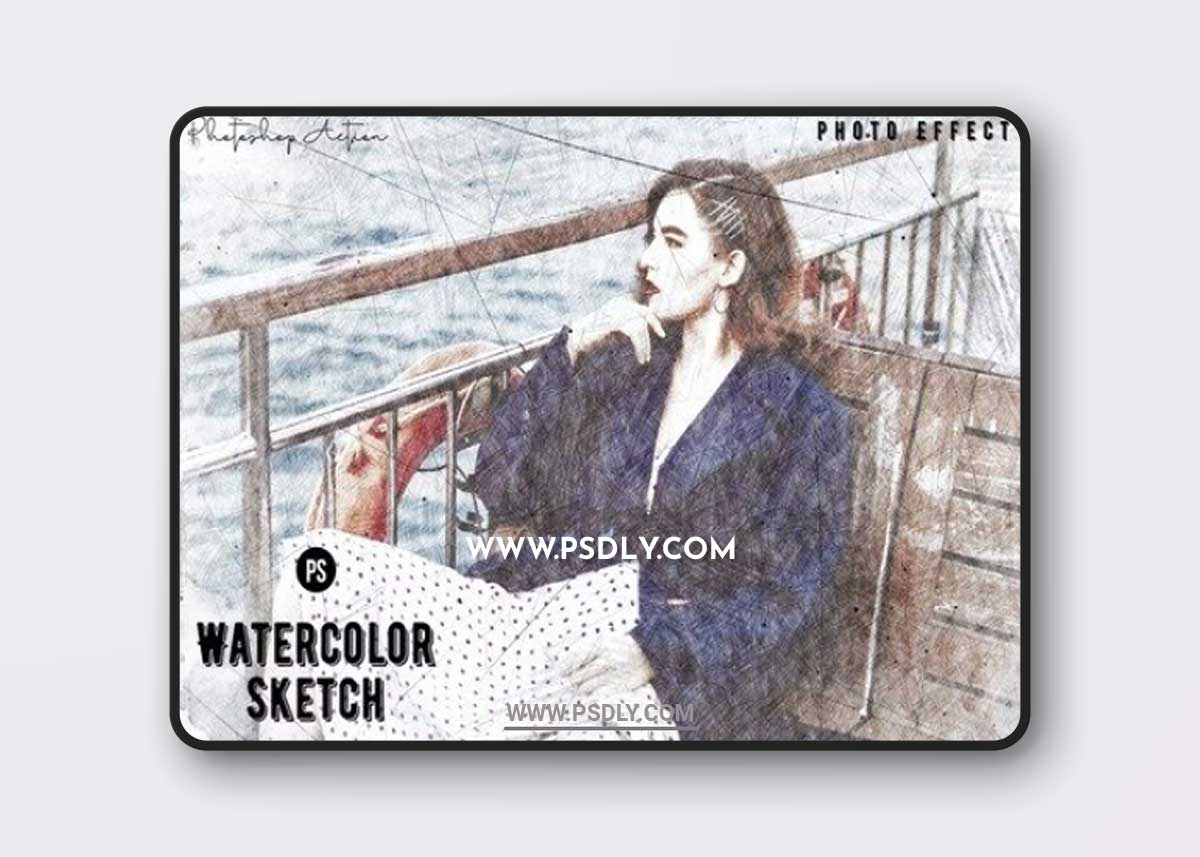 Watercolor Sketch Painting Action