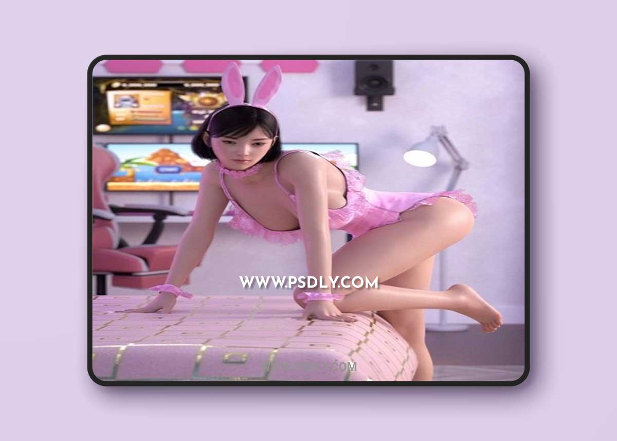 dForce Cute Bunny Bodysuit Outfit for G8 and G8.1F