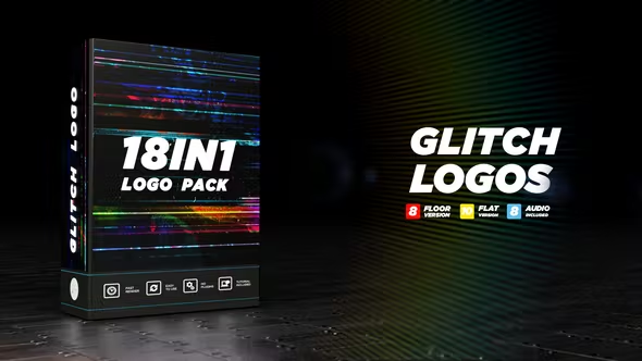Videohive - Glitch Logos - 36396986