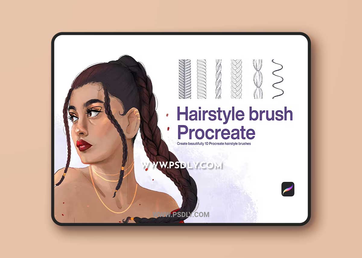 10 Hairstyle Brush Procreate