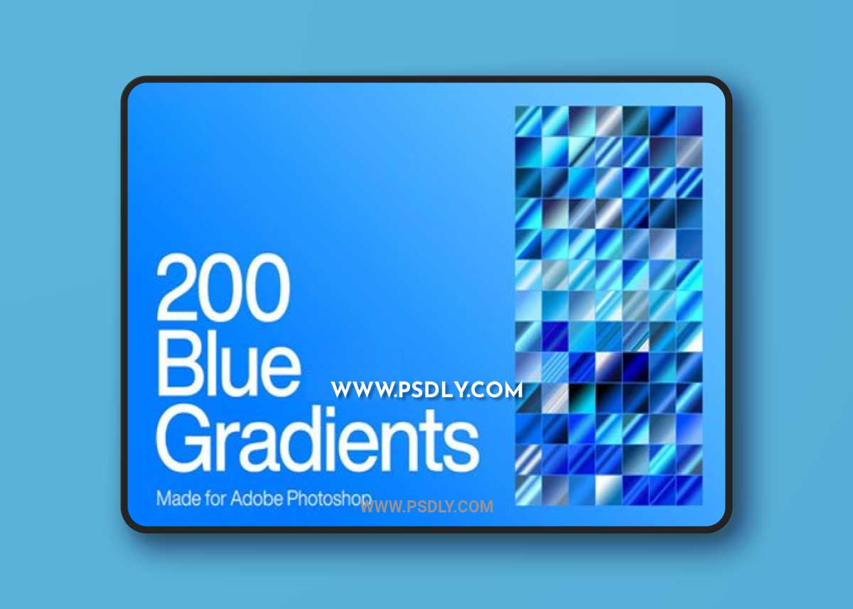 200 Blue Gradients - Made for Photoshop