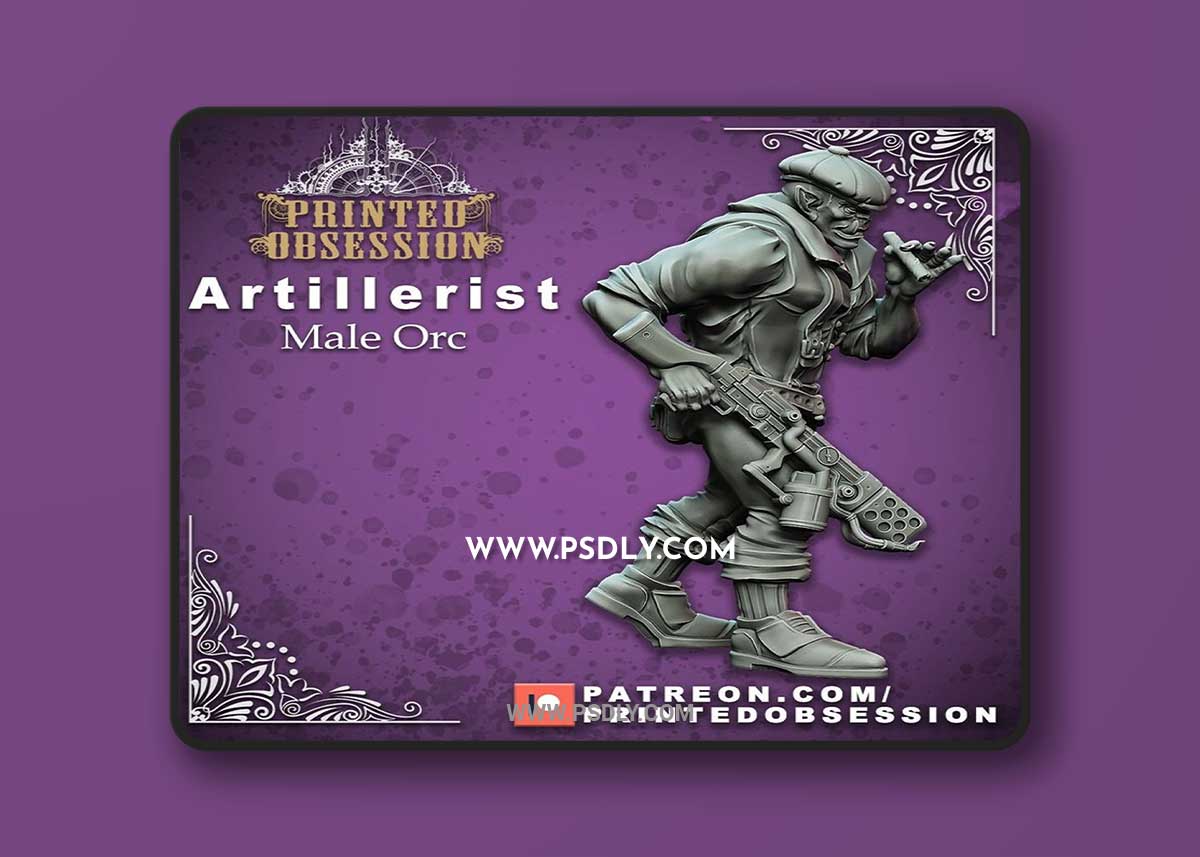 Artillerist - Male Orc b3D Print 3D Model