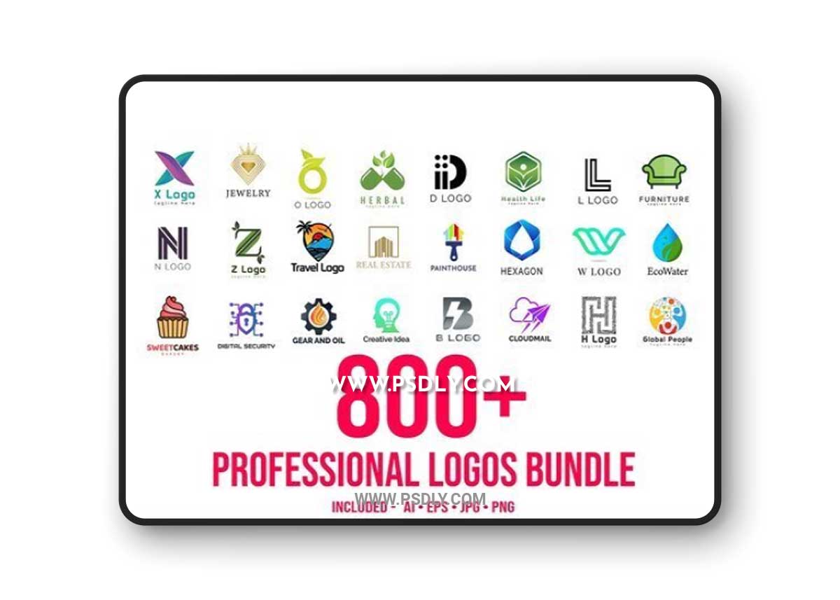 CreativeMarket - 800+ Professional Logos Bundle 6294374