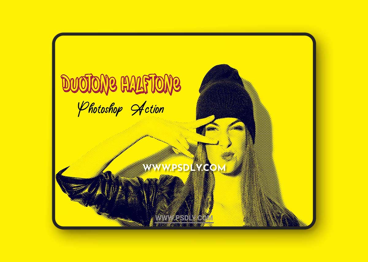 CreativeMarket - Duotone Halftone Photoshop Action 7481628