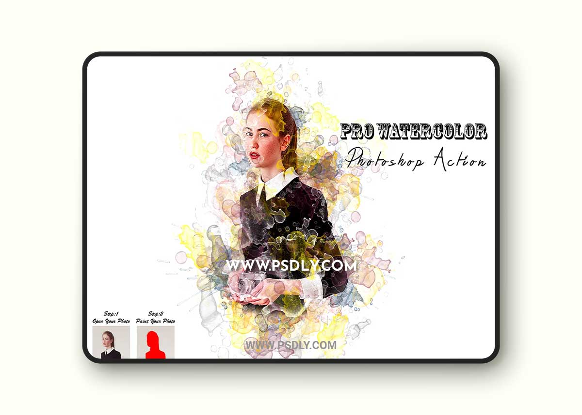 CreativeMarket - Pro Watercolor Photoshop Action 7523466