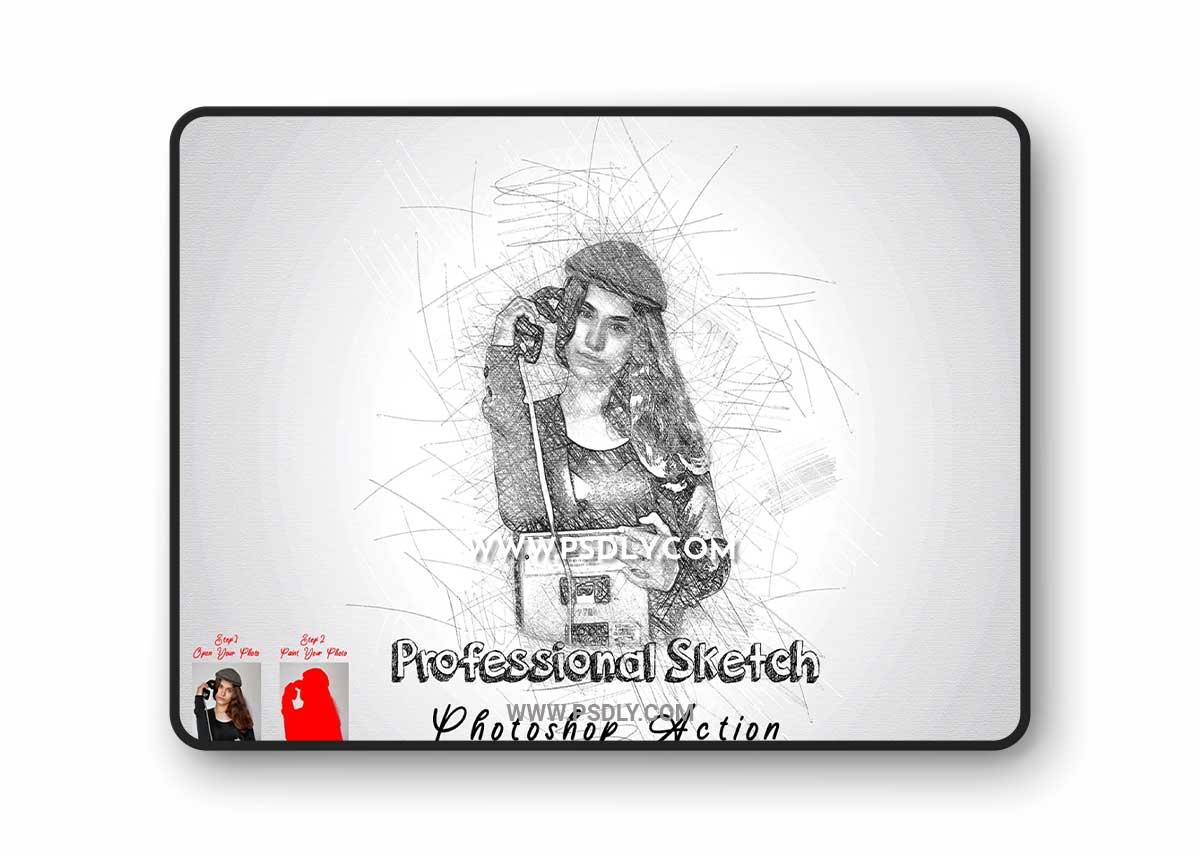 CreativeMarket - Professional Sketch Photoshop Action 7513772