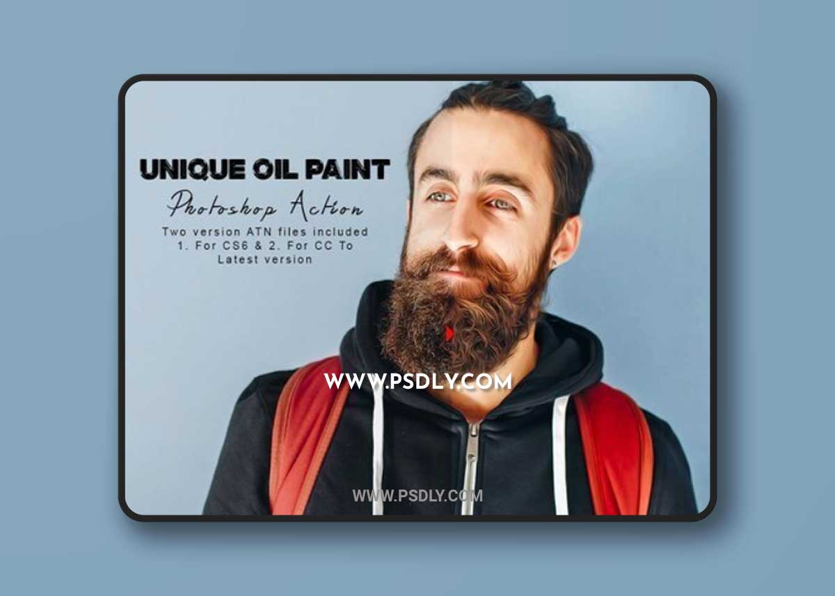 CreativeMarket - Unique Oil Paint Photoshop Action 7554977