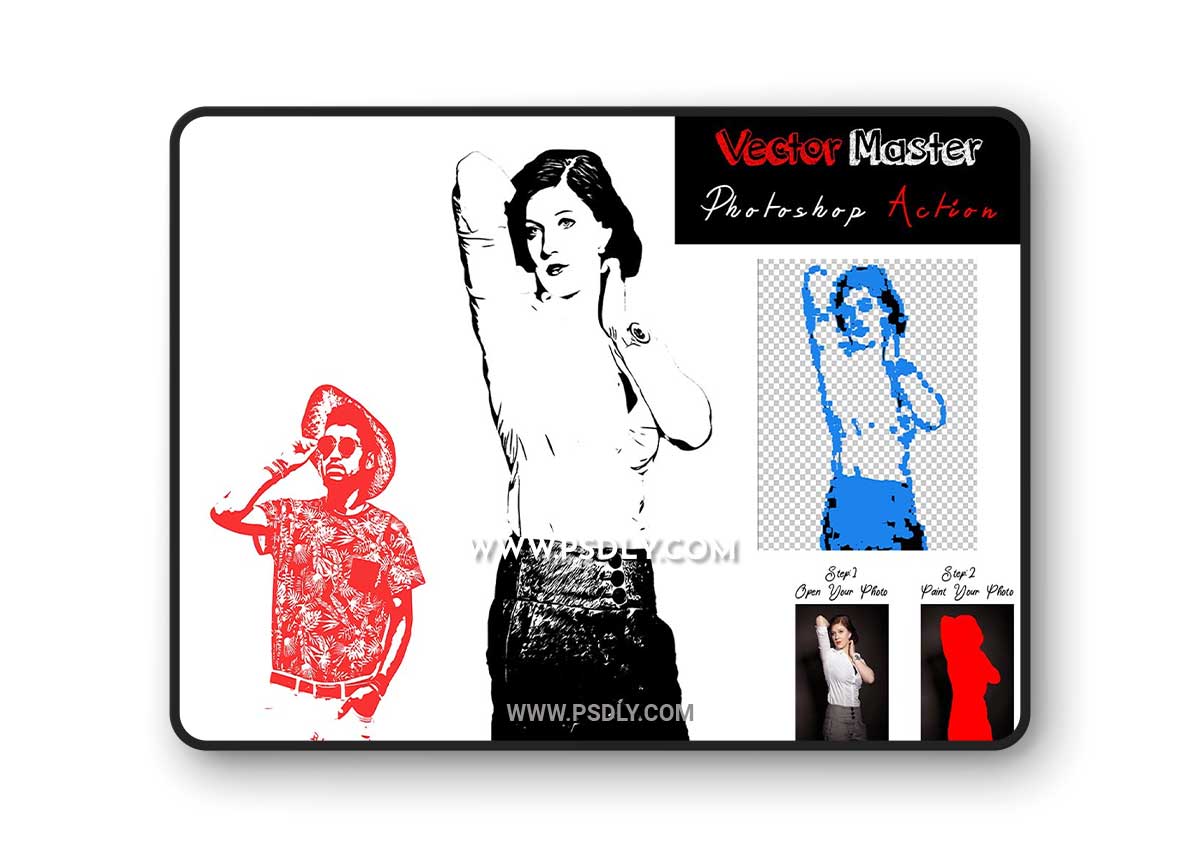 CreativeMarket - Vector Master Photoshop Action 7466430