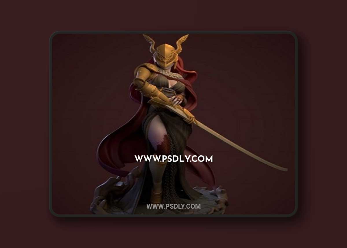 Dinamuuu 3D - Malenia Main Alternate – 3D Print Model