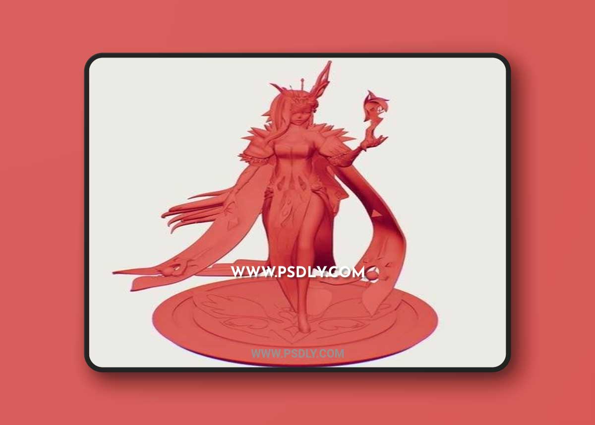 La Signora Genshin Impact 3D Print 3D Model