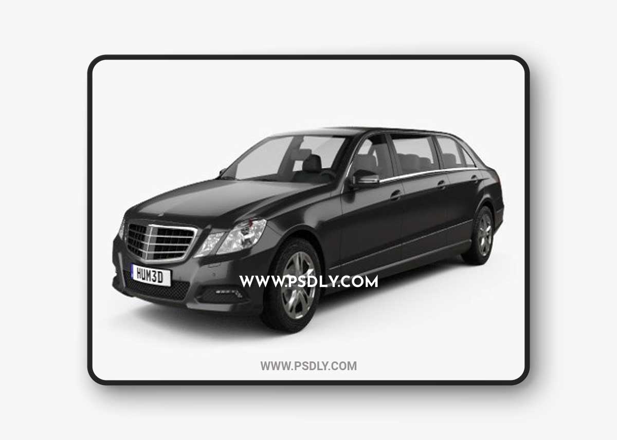 Mercedes Binz E-class Limousine 2010 3D Model