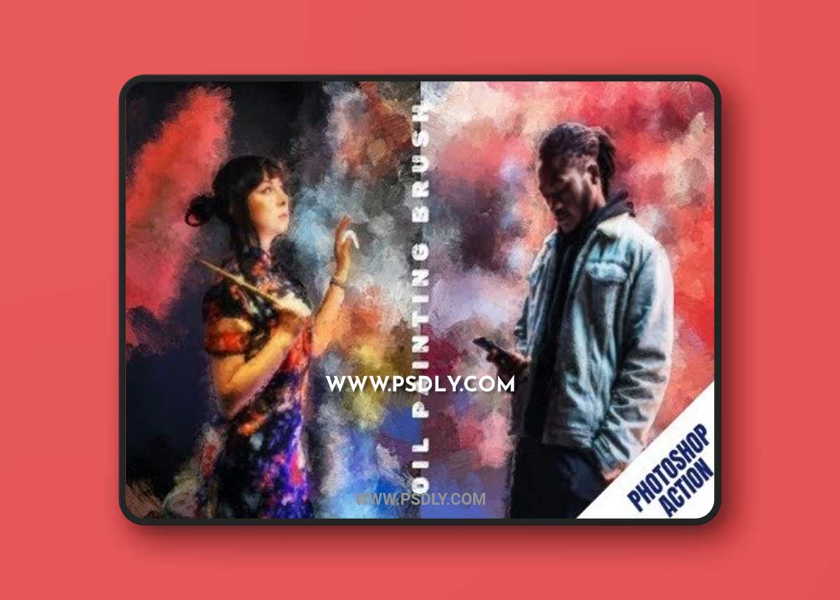 Oil Painting Brush Effect Action