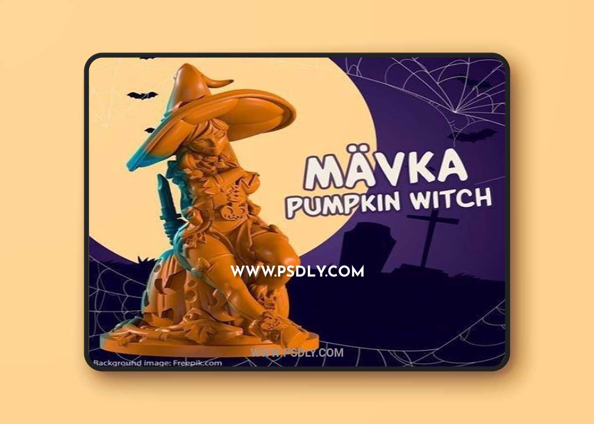 Pumpkin Witch Mävka 3D Print