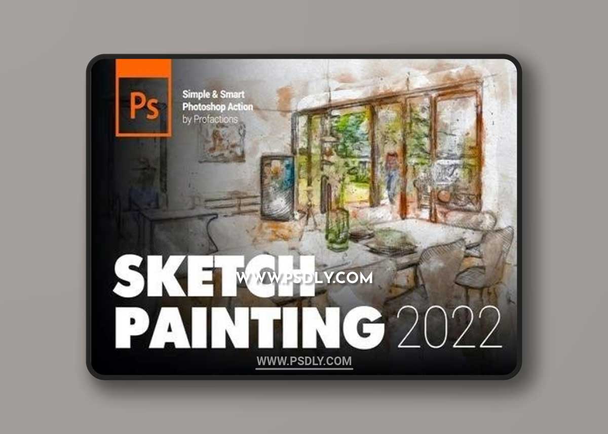 Sketch Painting Photoshop Action QLF8AS4