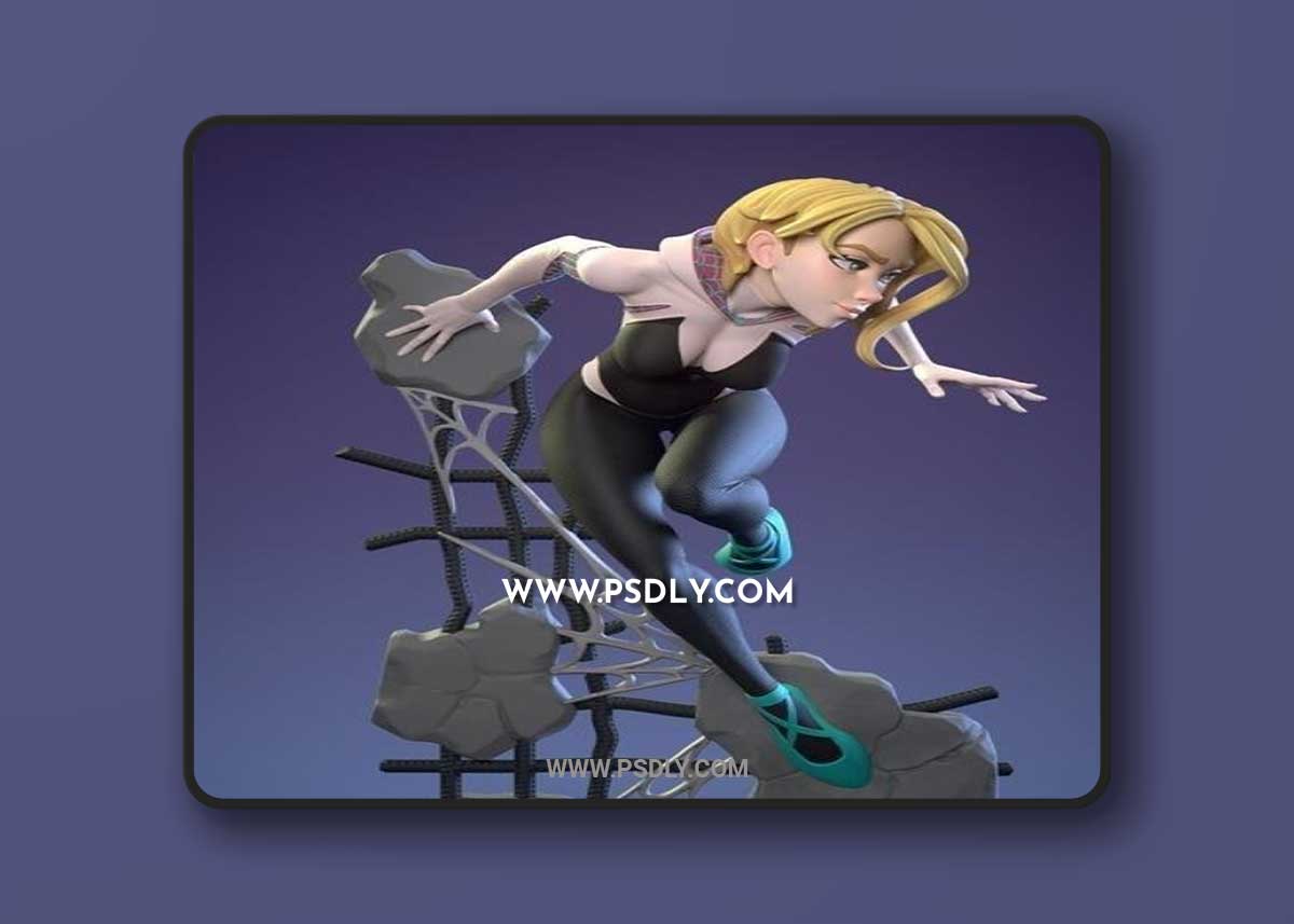 Spider Gwen 3D Print 2D Model