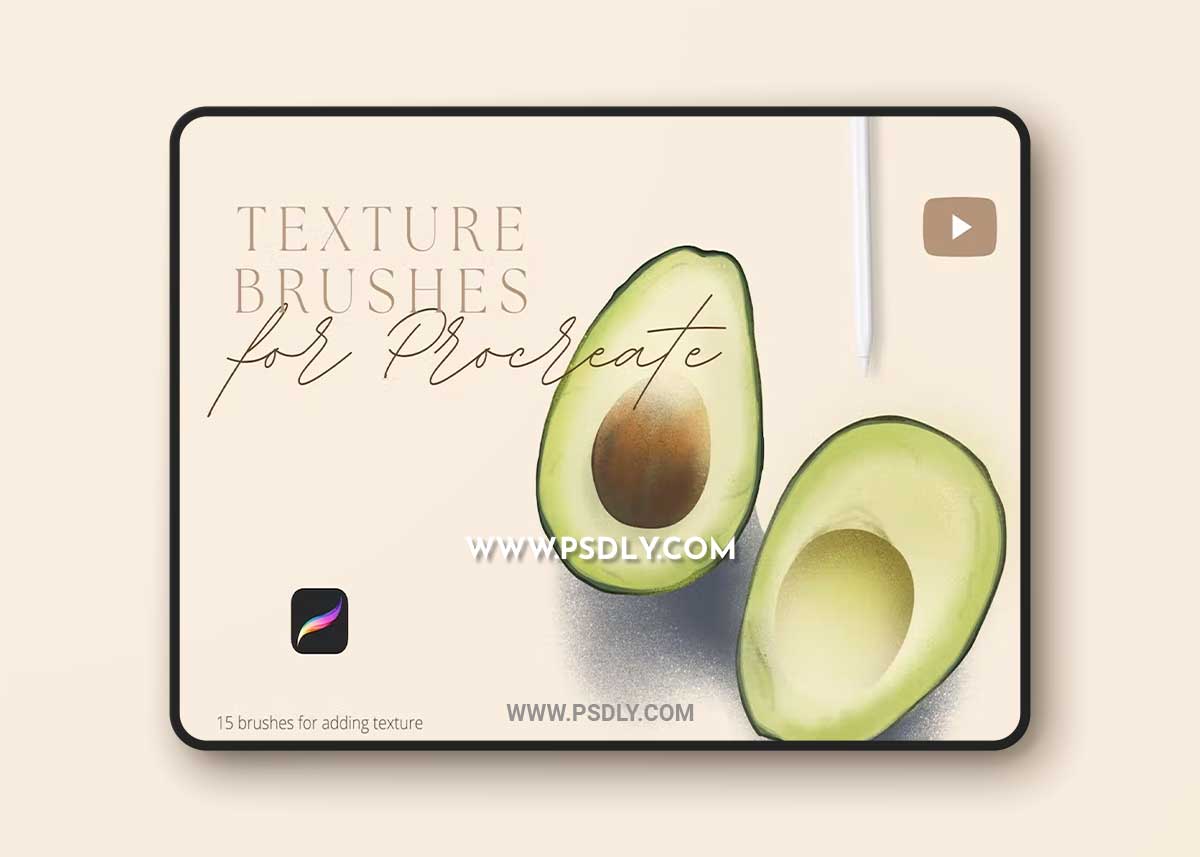 Texture brushes for Procreate AREDQDP