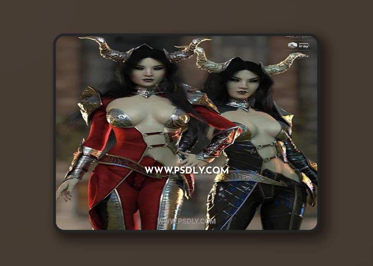 dForce Hellen Outfit Textures 3D Model