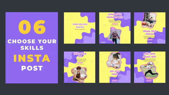 Videohive Choose Your Skill in Childhood Instagram Post 39216437