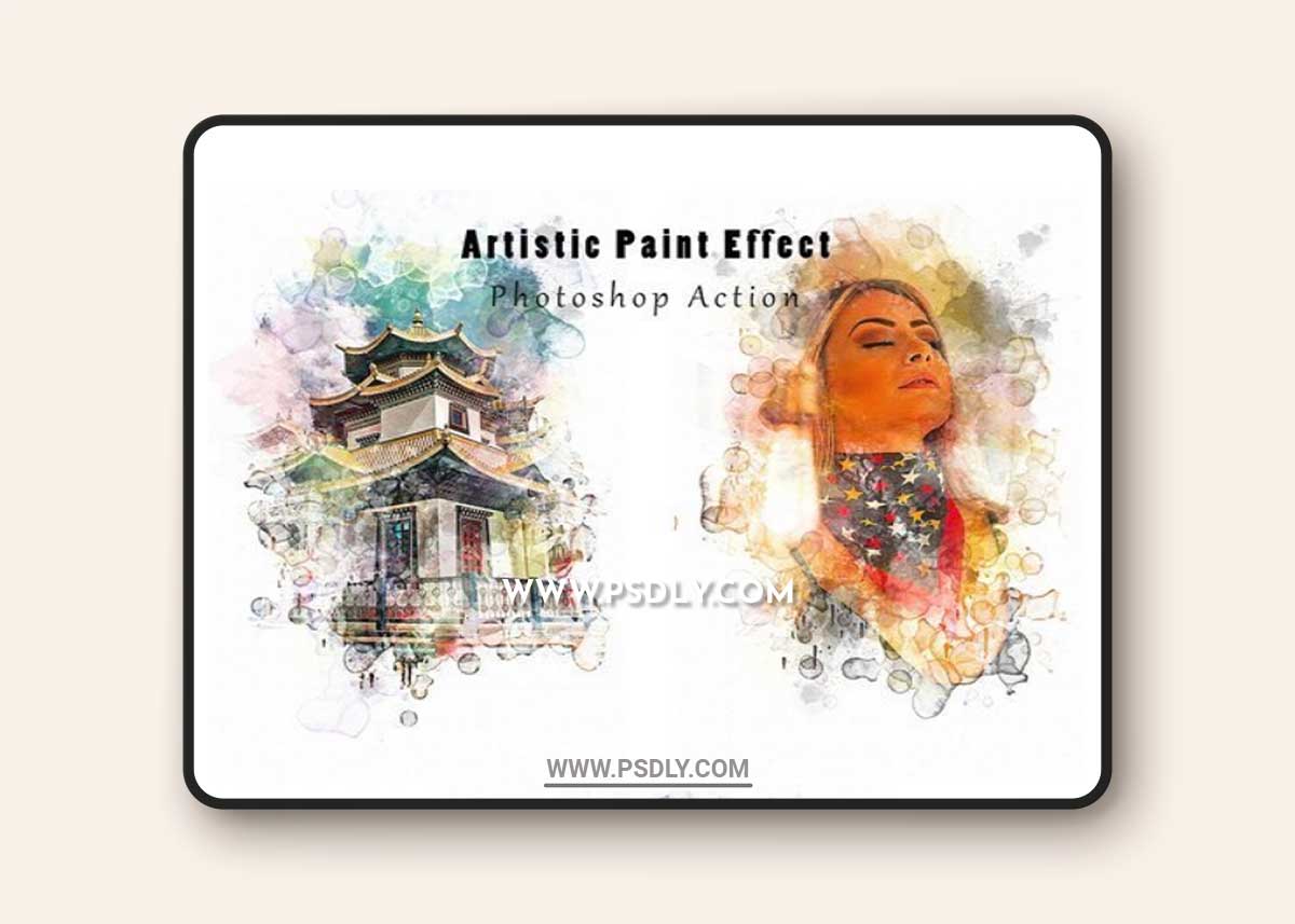 CreativeMarket - Artistic Paint Effect Photoshop Action 8455109