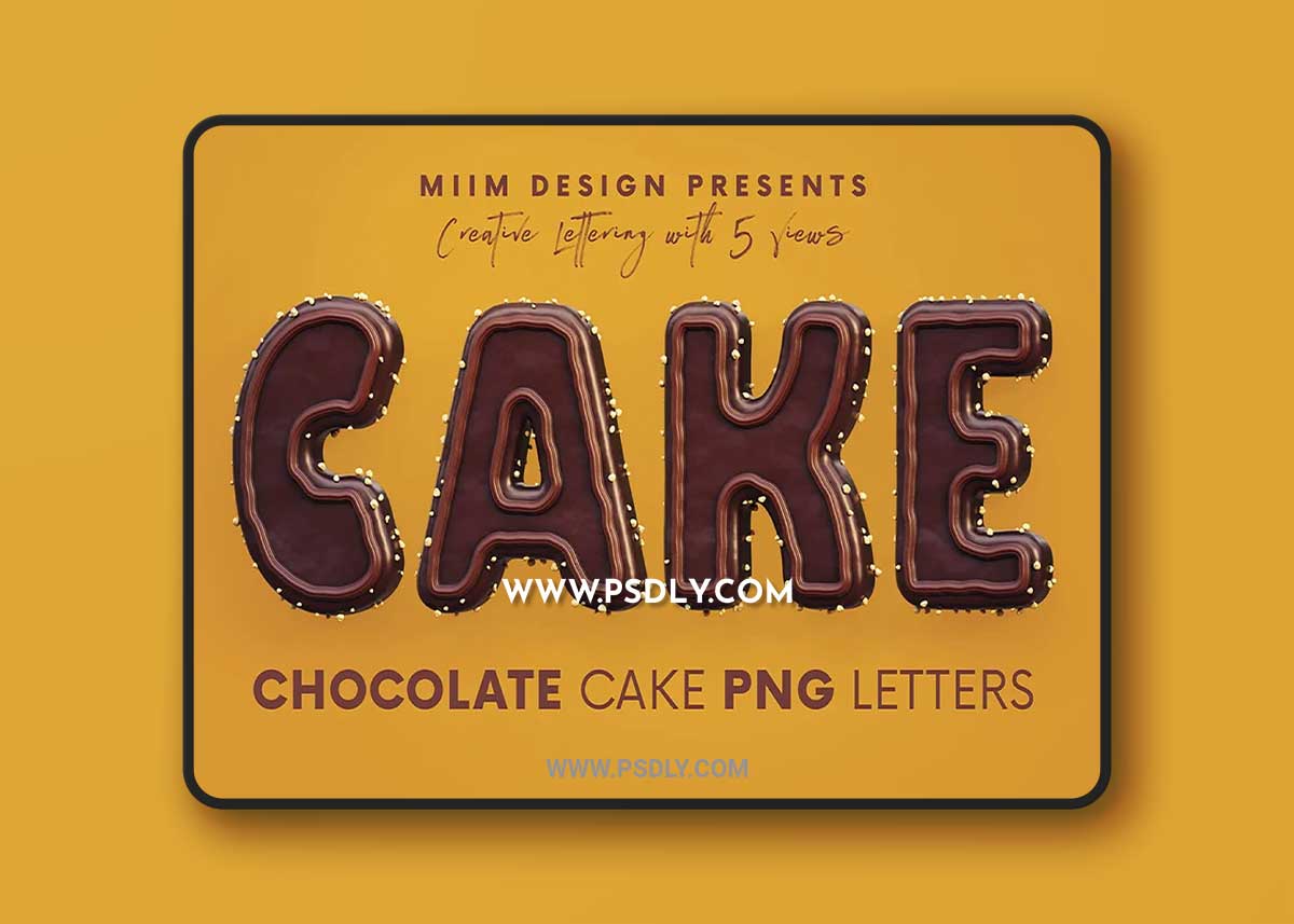CreativeMarket - Chocolate Cake - 3D Lettering 7545678