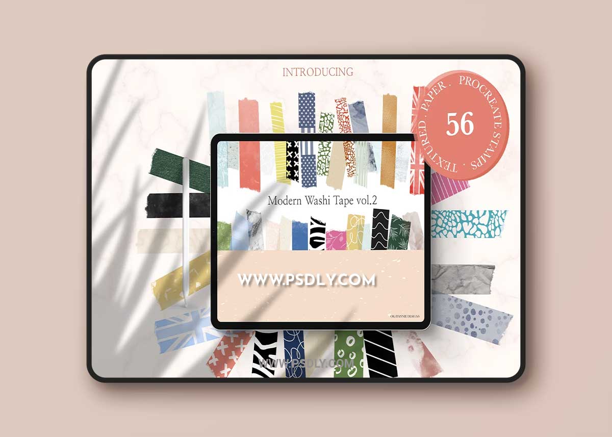 CreativeMarket - Modern Washi Tape Vol2 for Procreate 4769036
