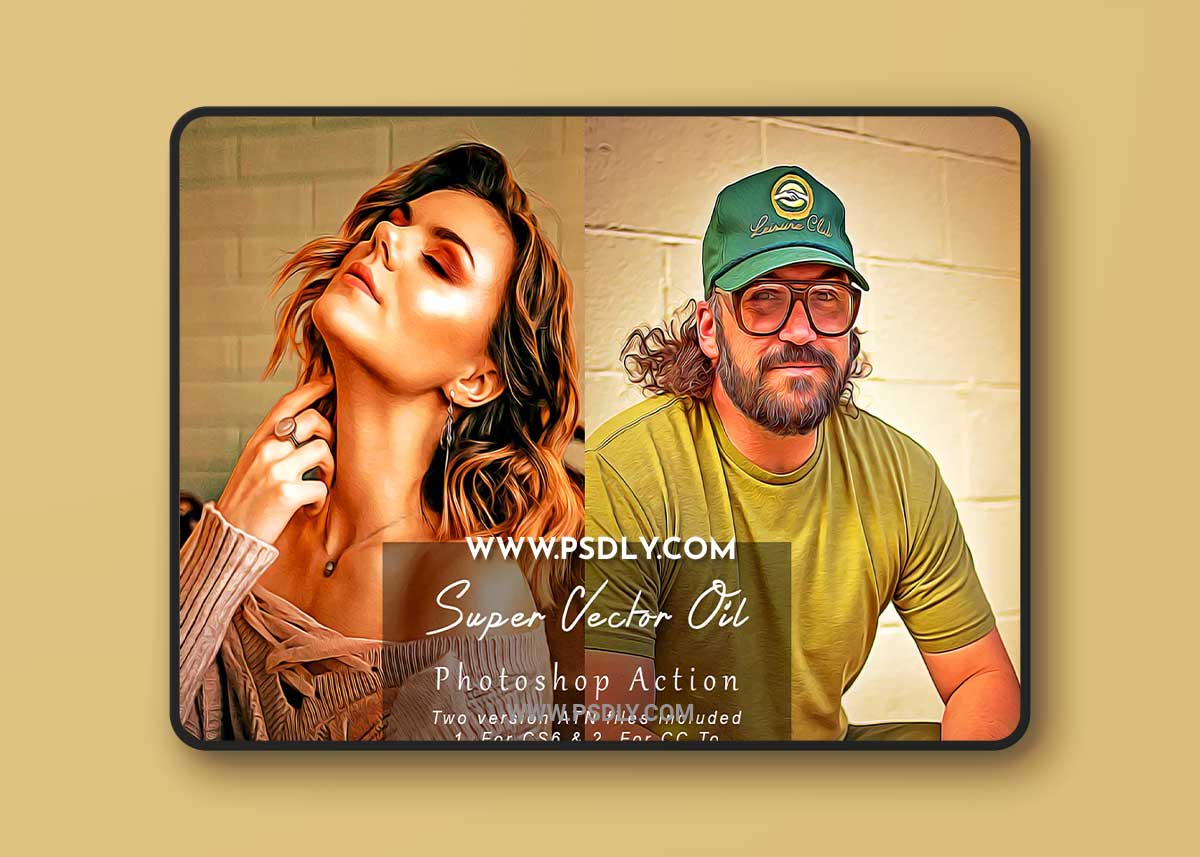 CreativeMarket - Super Vector Oil Photoshop Action 8457664