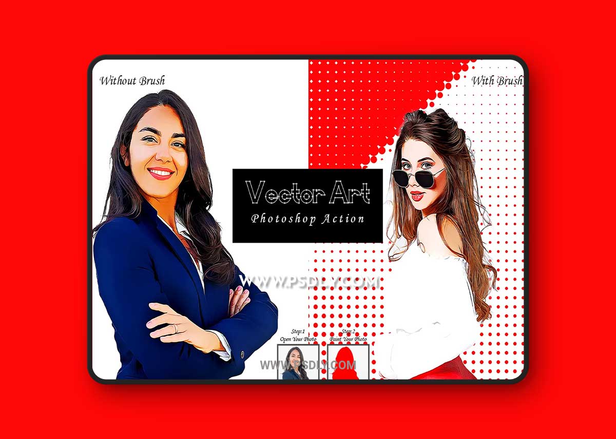 CreativeMarket - Vector Art Photoshop Action 10208213