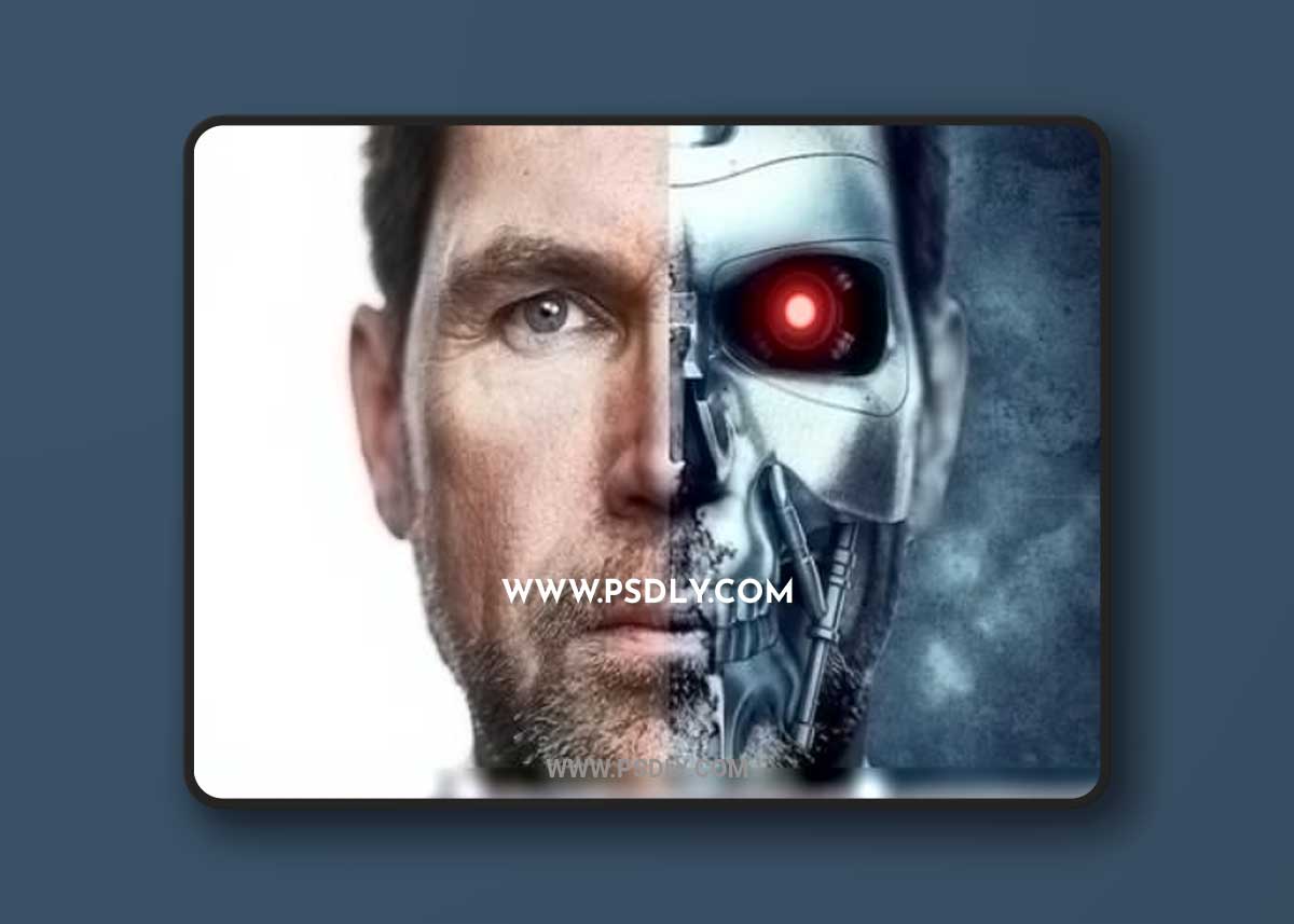Cyborg Photoshop Action WBBU2E2