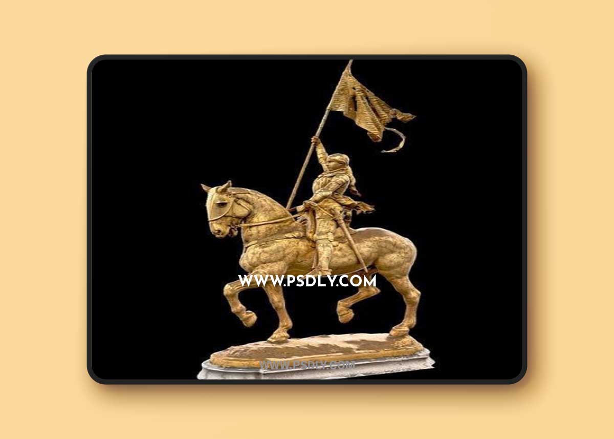 Jeanne D Arc Paris and Brass Lion w3 LOD - Nepal Heritage – 3D Print