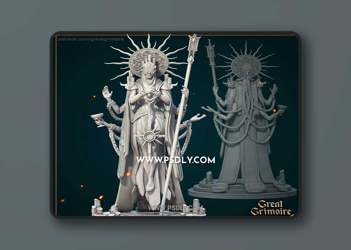 Milady of Grace 3D Print 3D Model