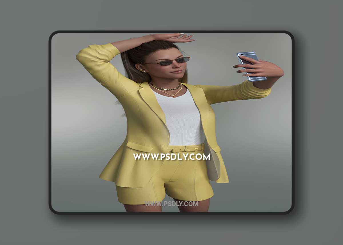 dForce Spring Blazer Outfit for Genesis 8 and 8.1 Females
