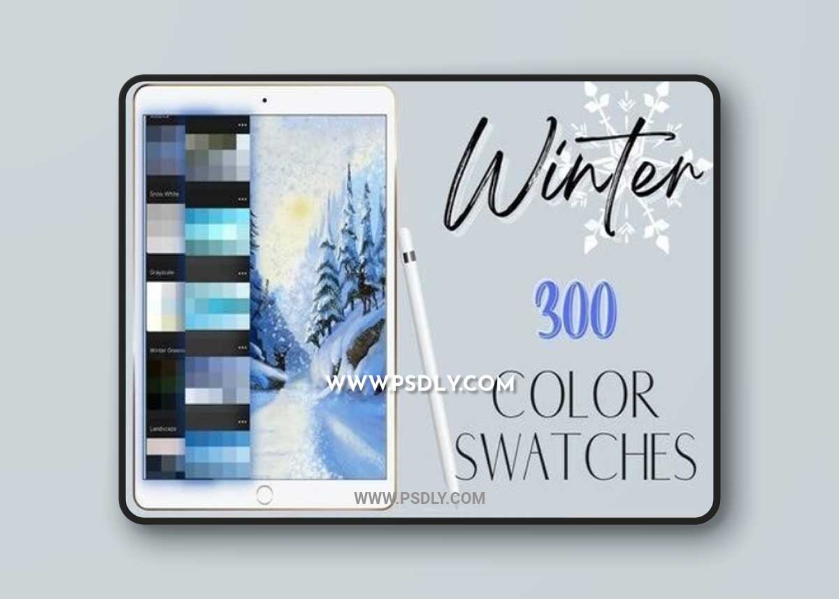 Procreate Winter Color Palette Swatches