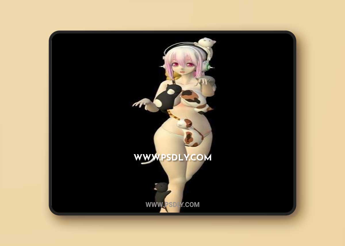 Super Sonico and Rin Tohsaka 01 3D Print