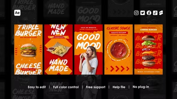Videohive Fast Food Instagram Stories 39677705