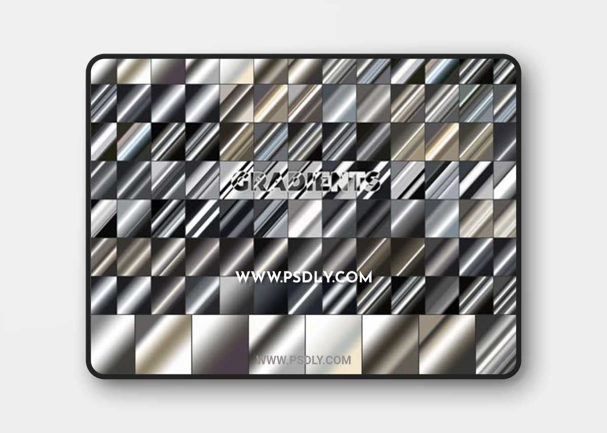 100 Metallic Gradients for Photoshop