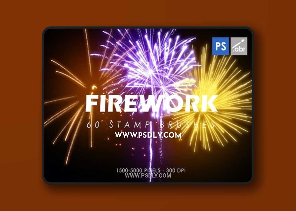 60 Firework Stamp Brushes HMEXCWK