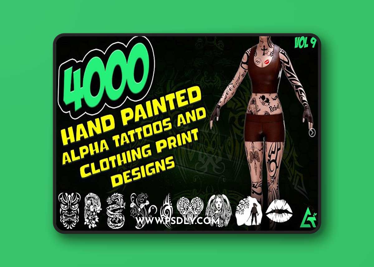 Artstation – Alpha Decals Brushes Stencils and Textures Collection