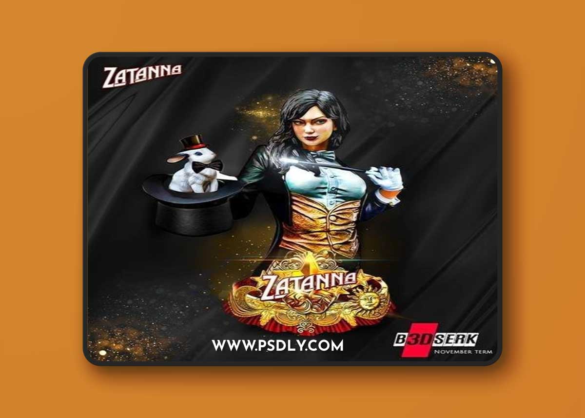B3DSERK - Zatanna Bust 3D Print